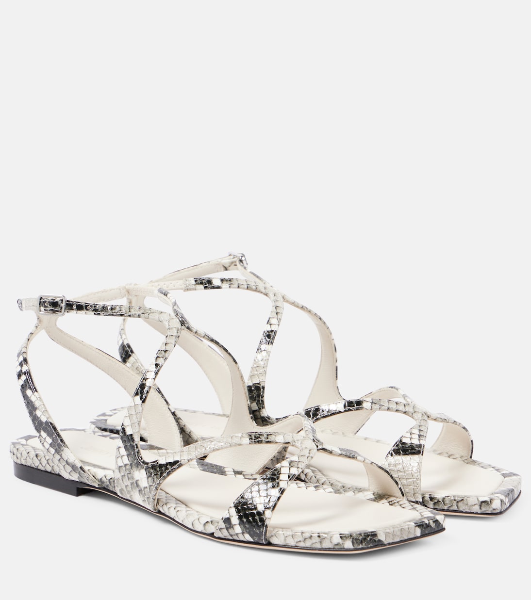 Ayla snake-effect leather sandals | Jimmy Choo