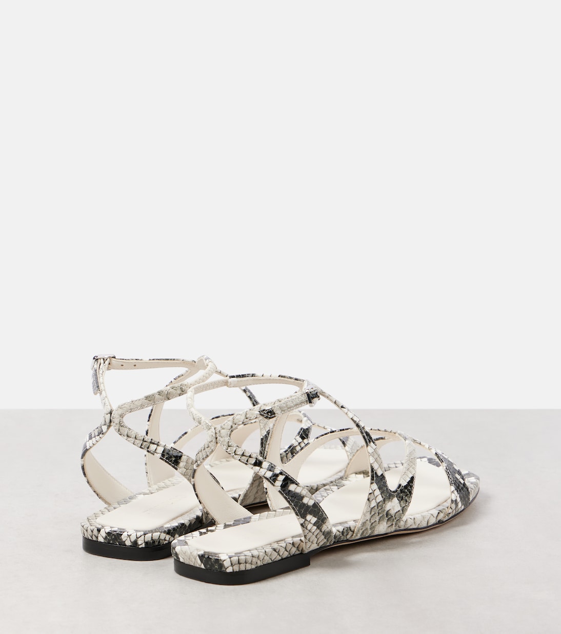 Ayla snake-effect leather sandals | Jimmy Choo