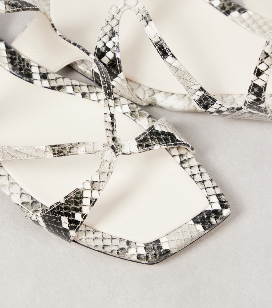 Ayla snake-effect leather sandals | Jimmy Choo