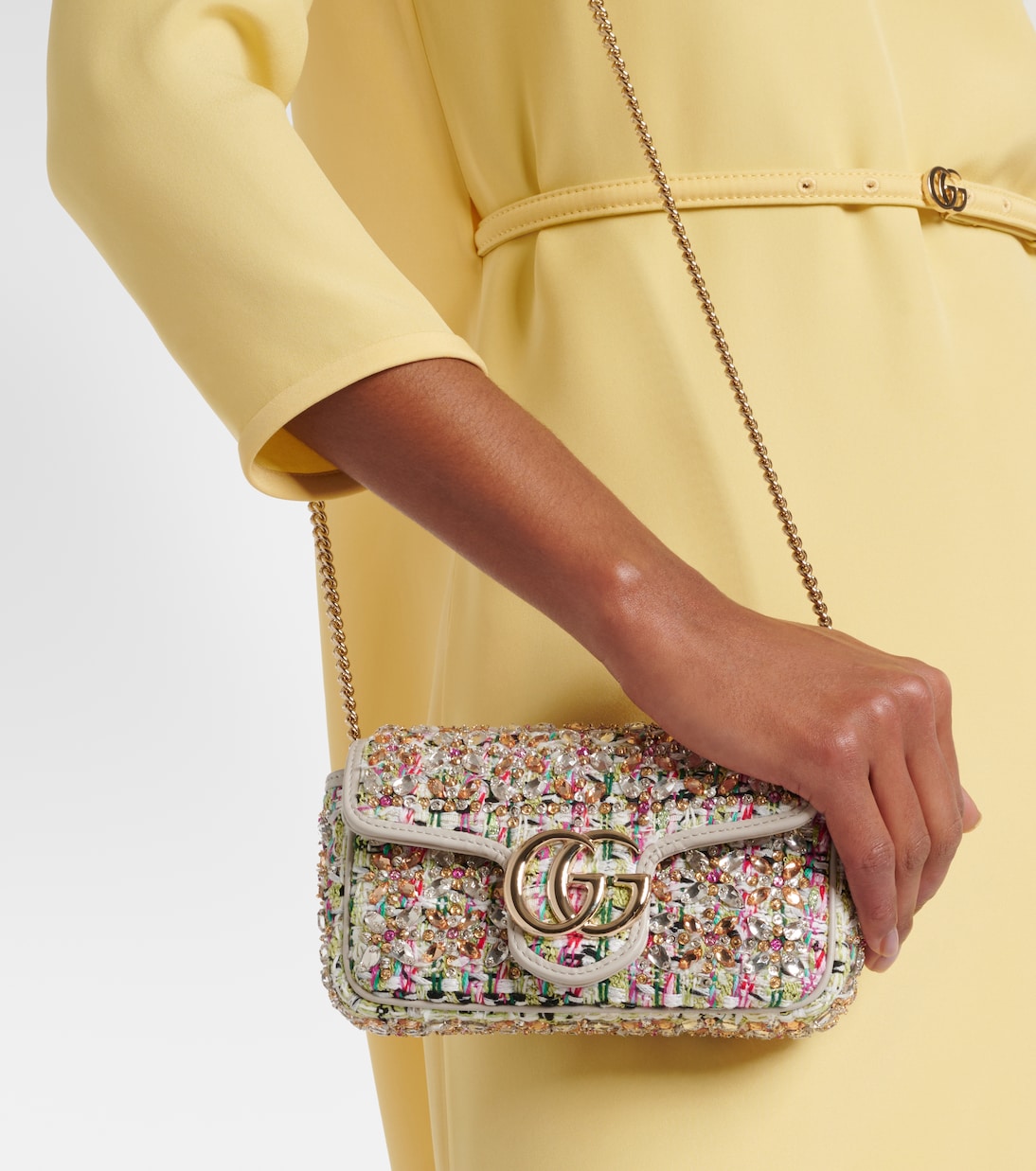 Borsa GG Marmont Mini in tweed | Gucci