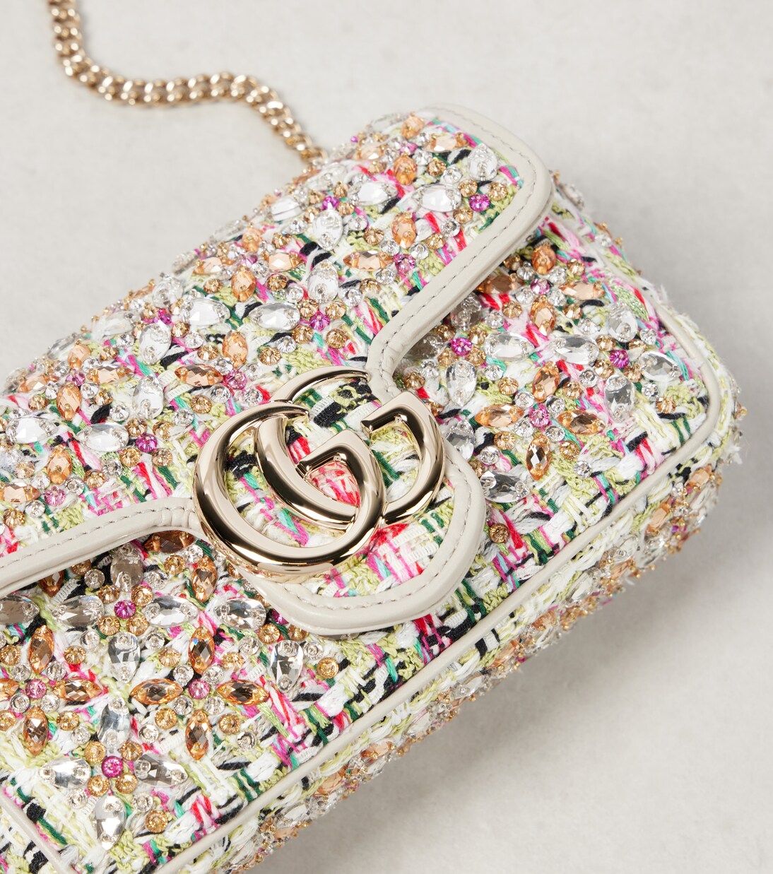 Borsa GG Marmont Mini in tweed | Gucci