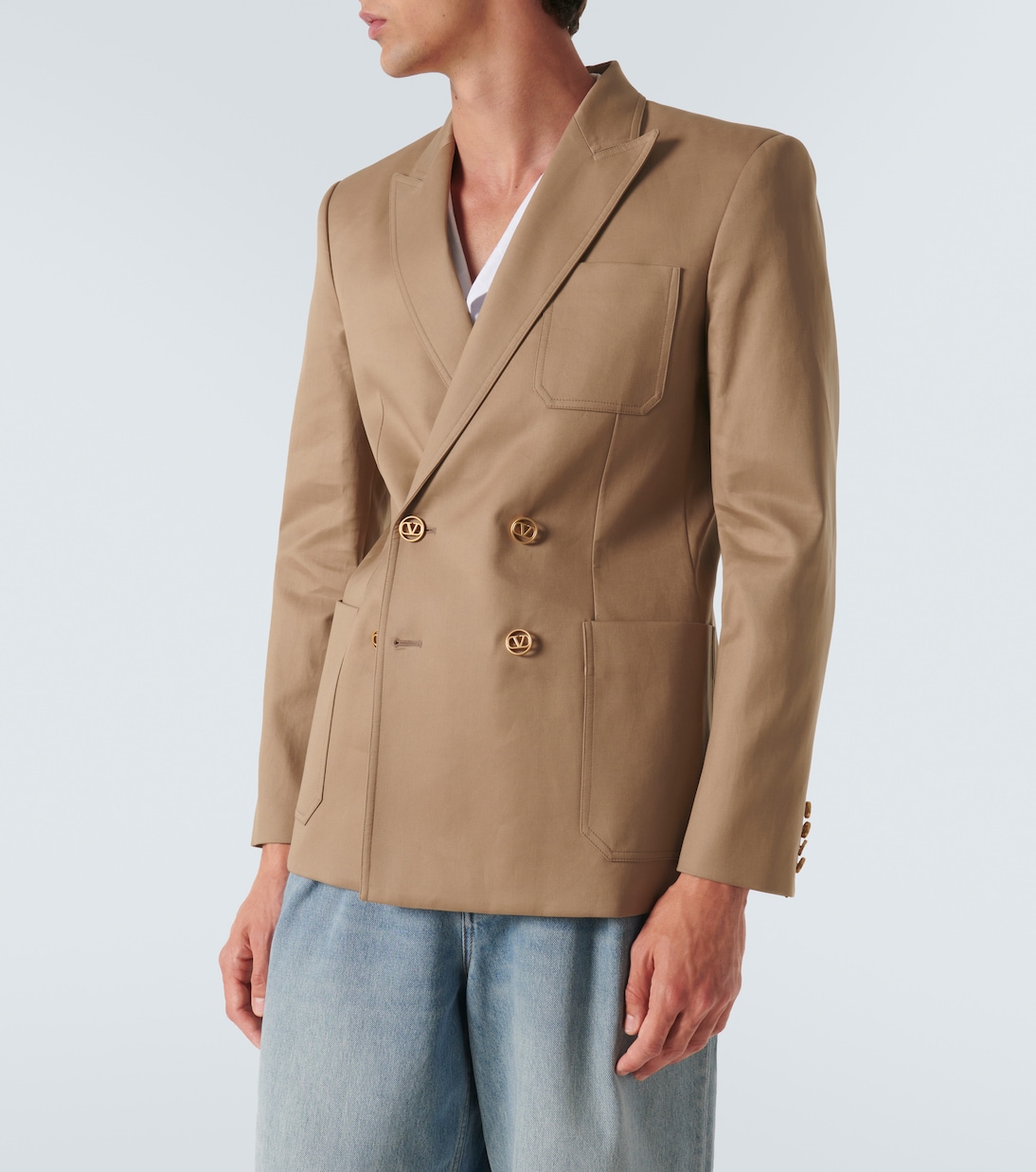 Blazer VLogo Signature de satén de algodón | Valentino