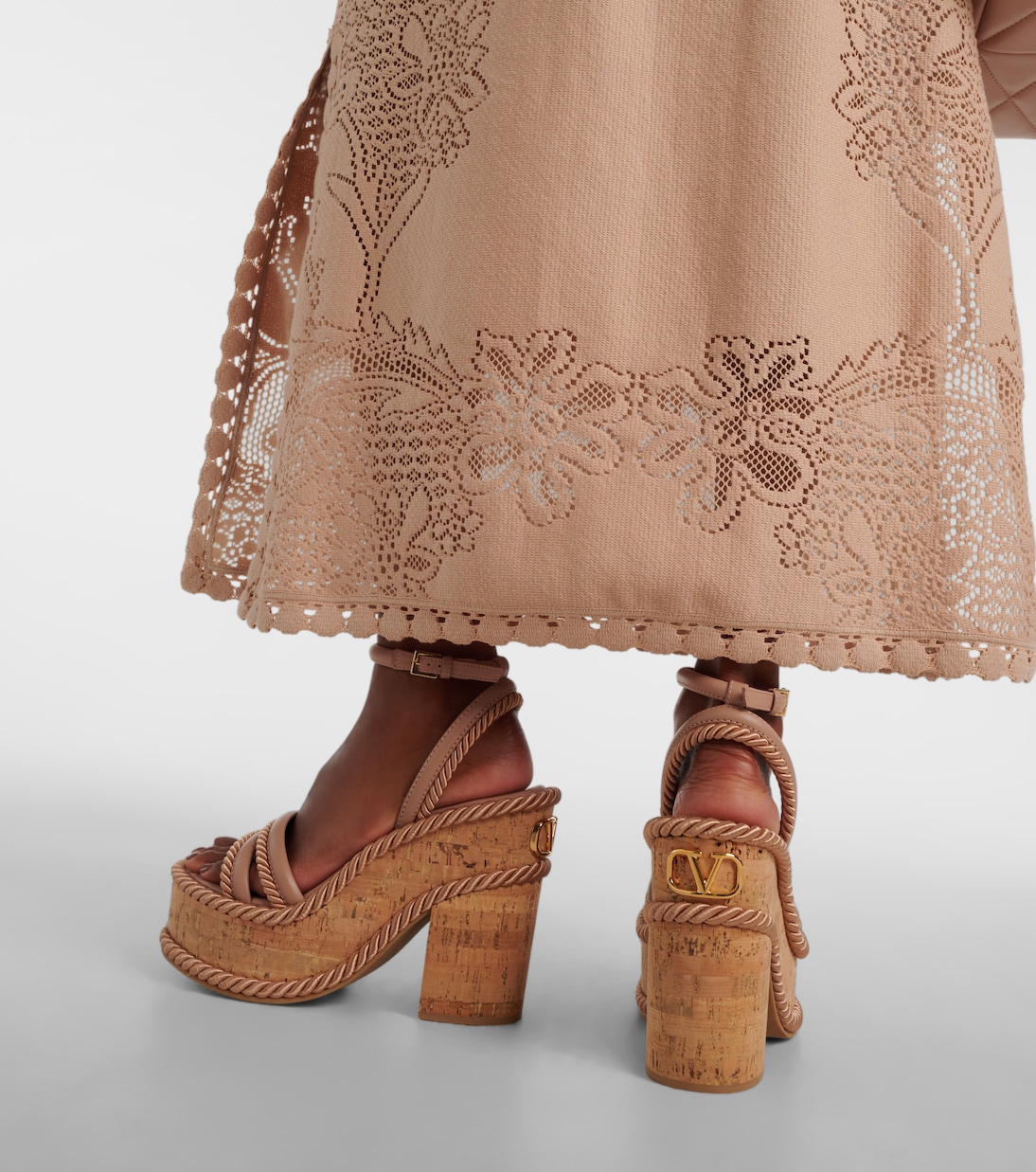 VLogo Summerblocks leather platform sandals | Valentino Garavani
