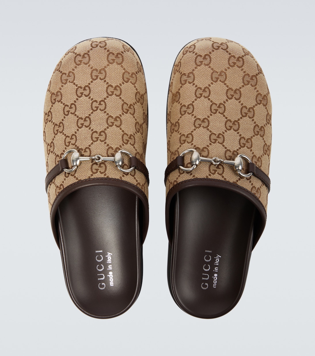 Slippers Horsebit in canvas GG | Gucci