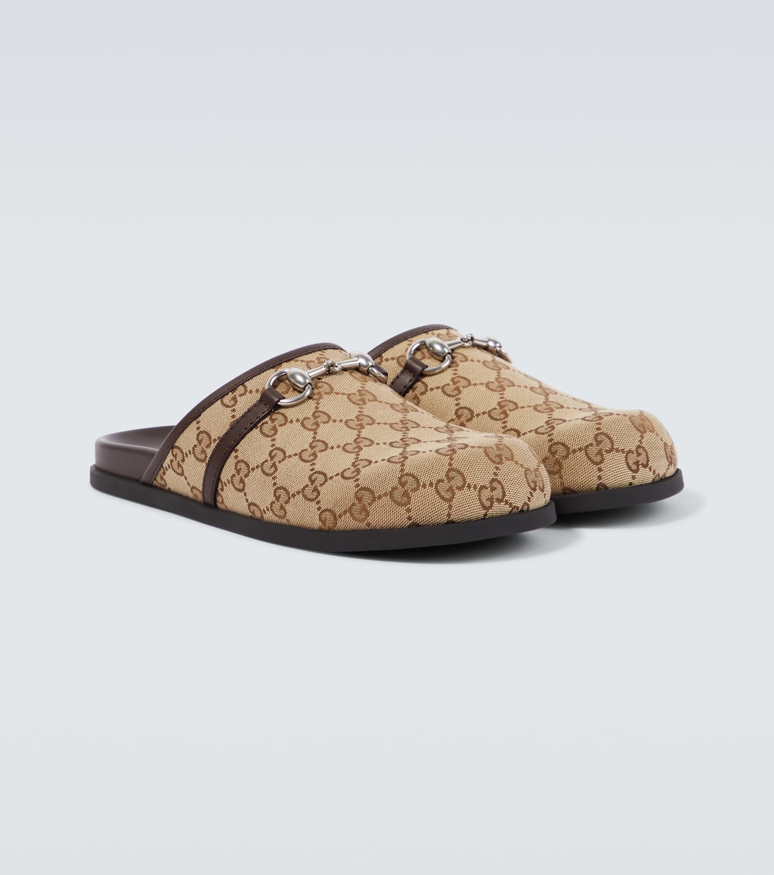 Slippers Horsebit in canvas GG | Gucci