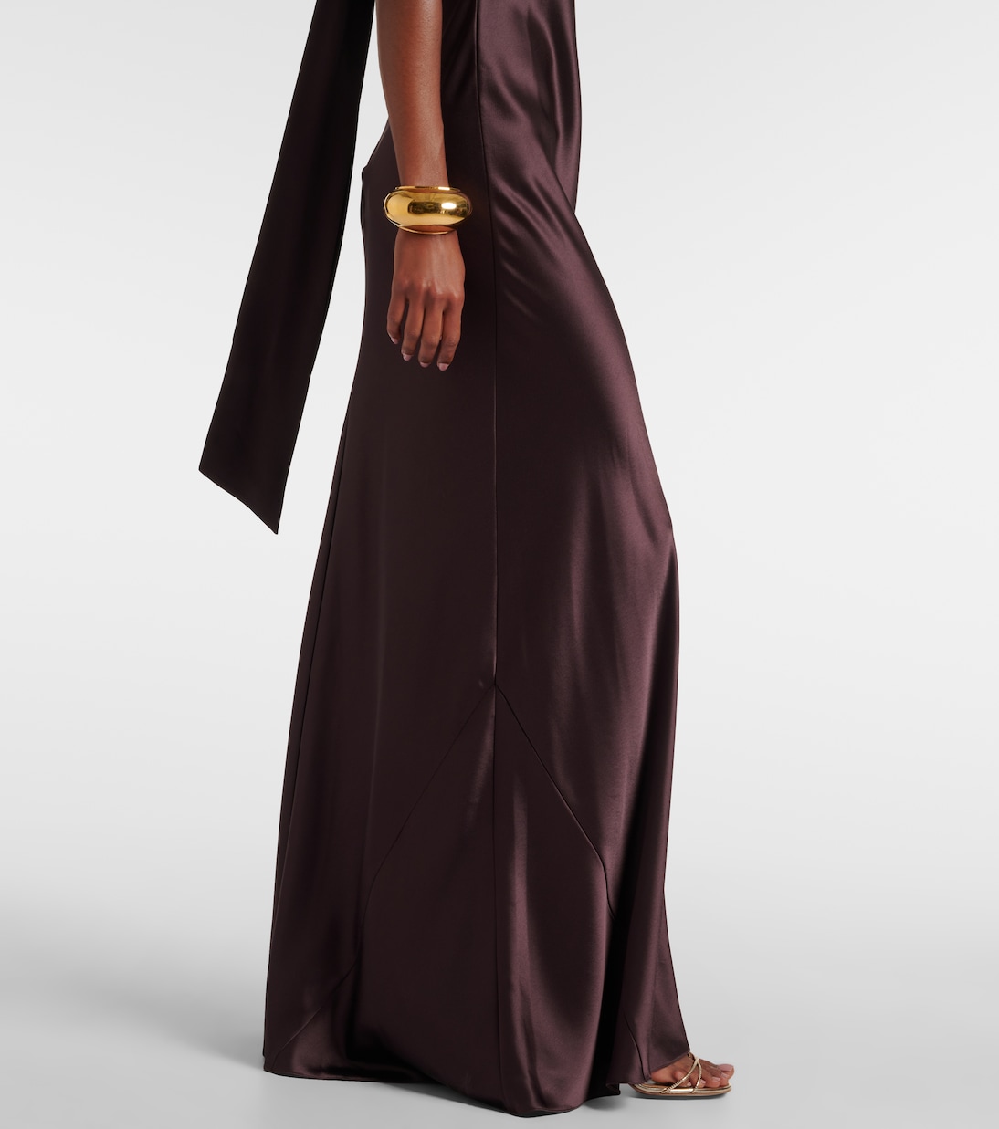 Robe longue Pandora en satin | Galvan