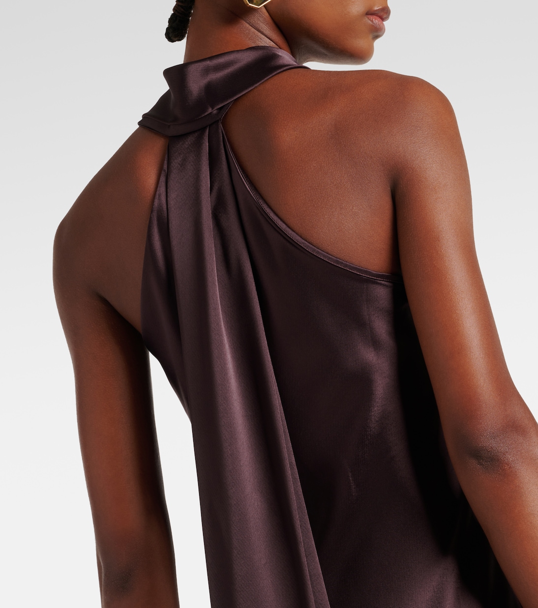 Robe longue Pandora en satin | Galvan