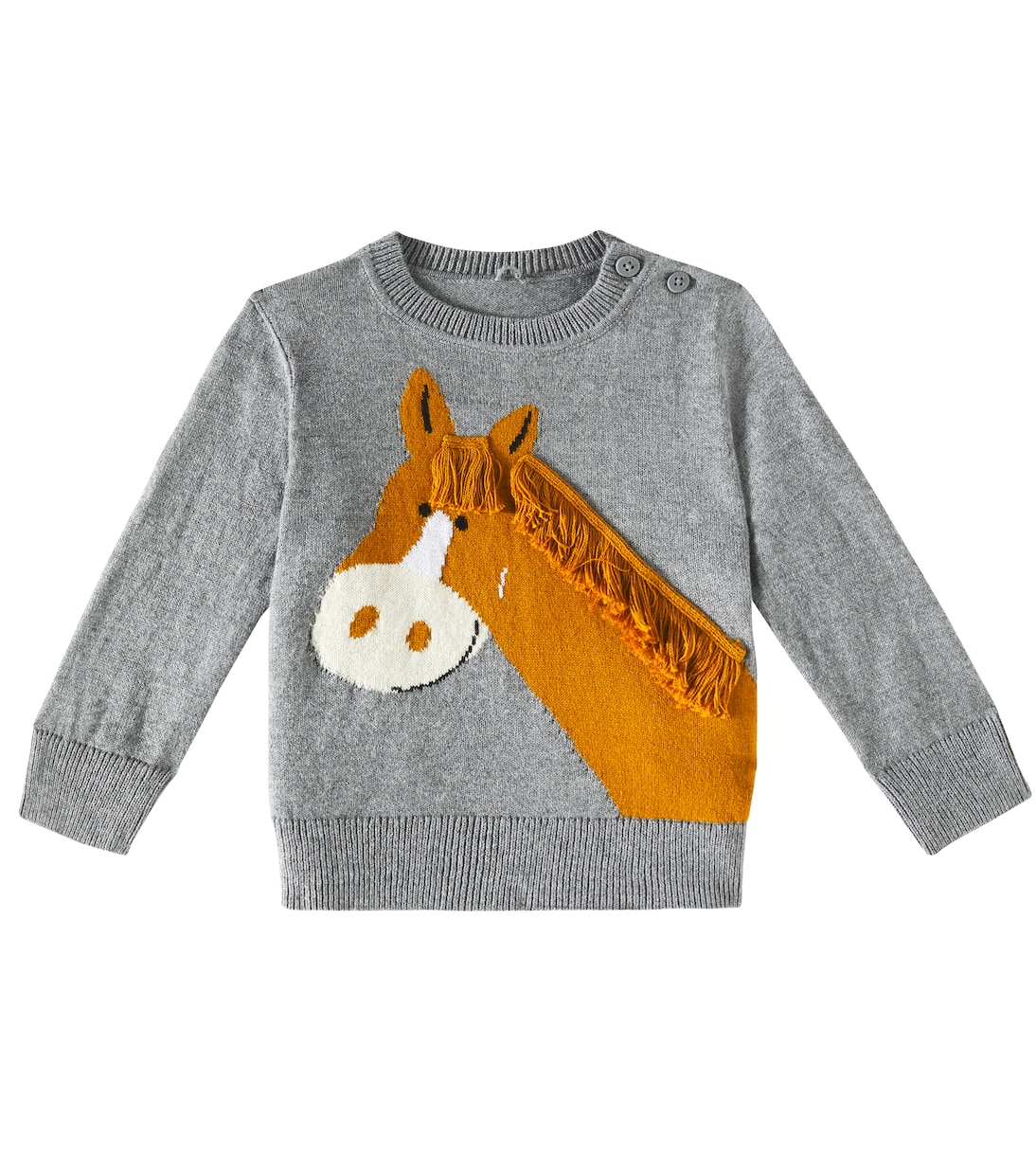 Horse cotton and wool sweater | Stella McCartney Kids
