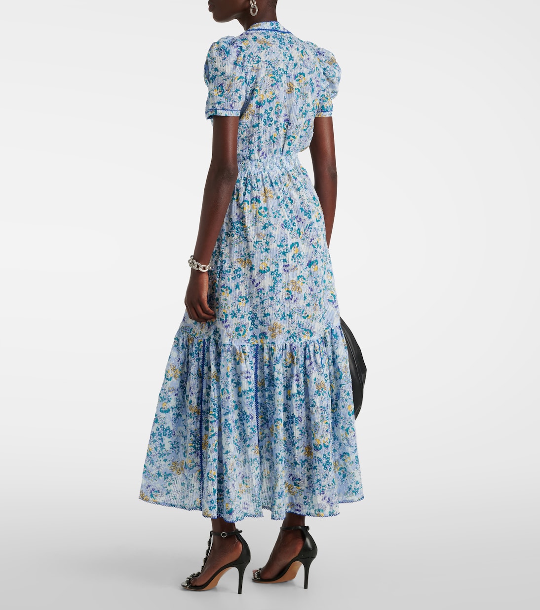 Robe longue Baba en coton à fleurs | Poupette St Barth