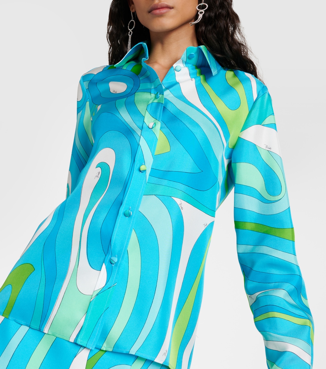 Camicia Marmo in seta con stampa | Pucci