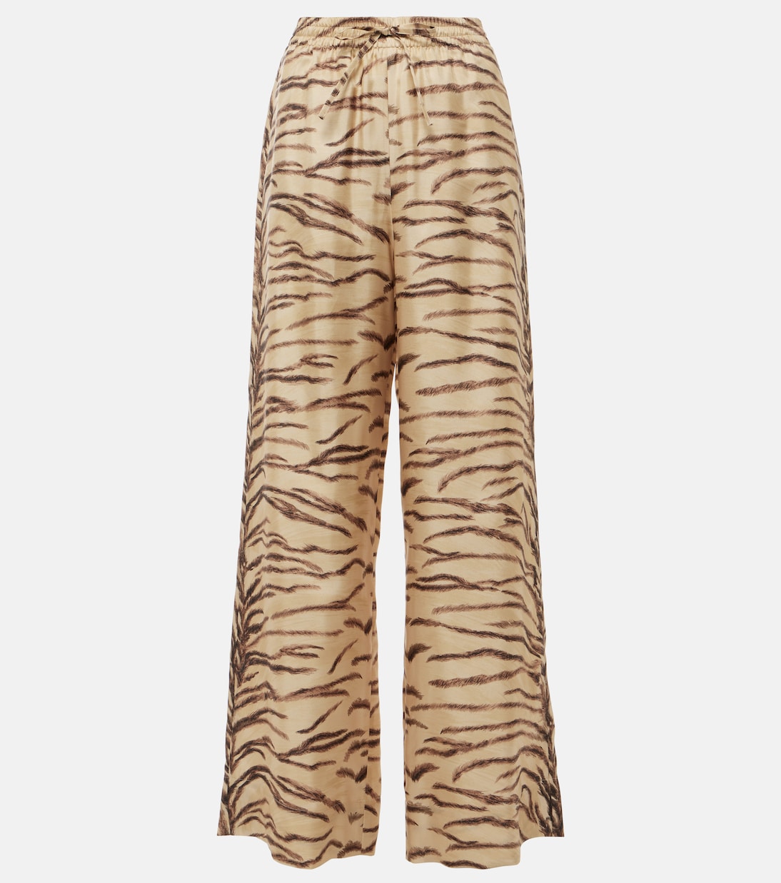 Weite High-Rise-Hose aus Seide | Stella McCartney