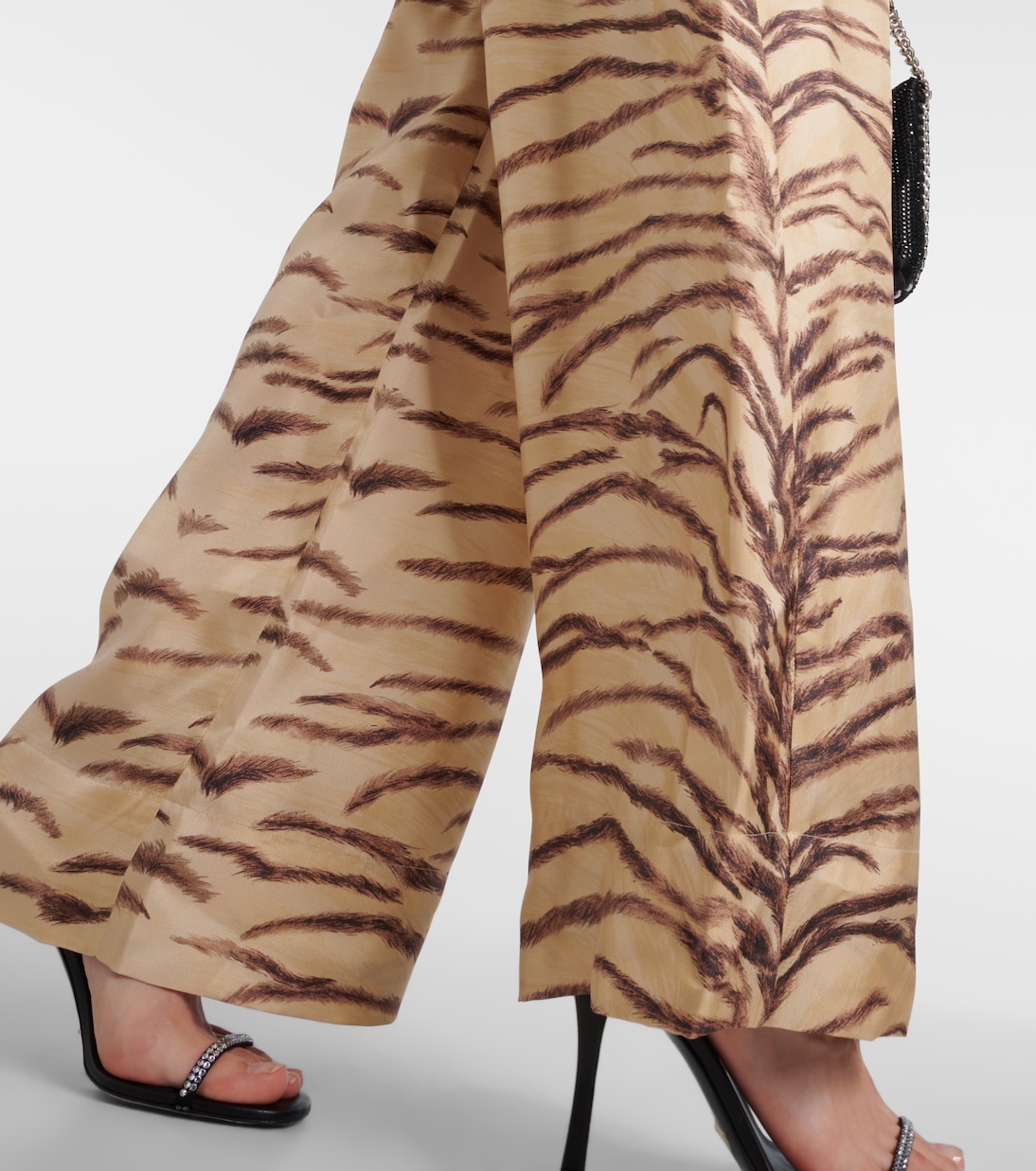 Weite High-Rise-Hose aus Seide | Stella McCartney
