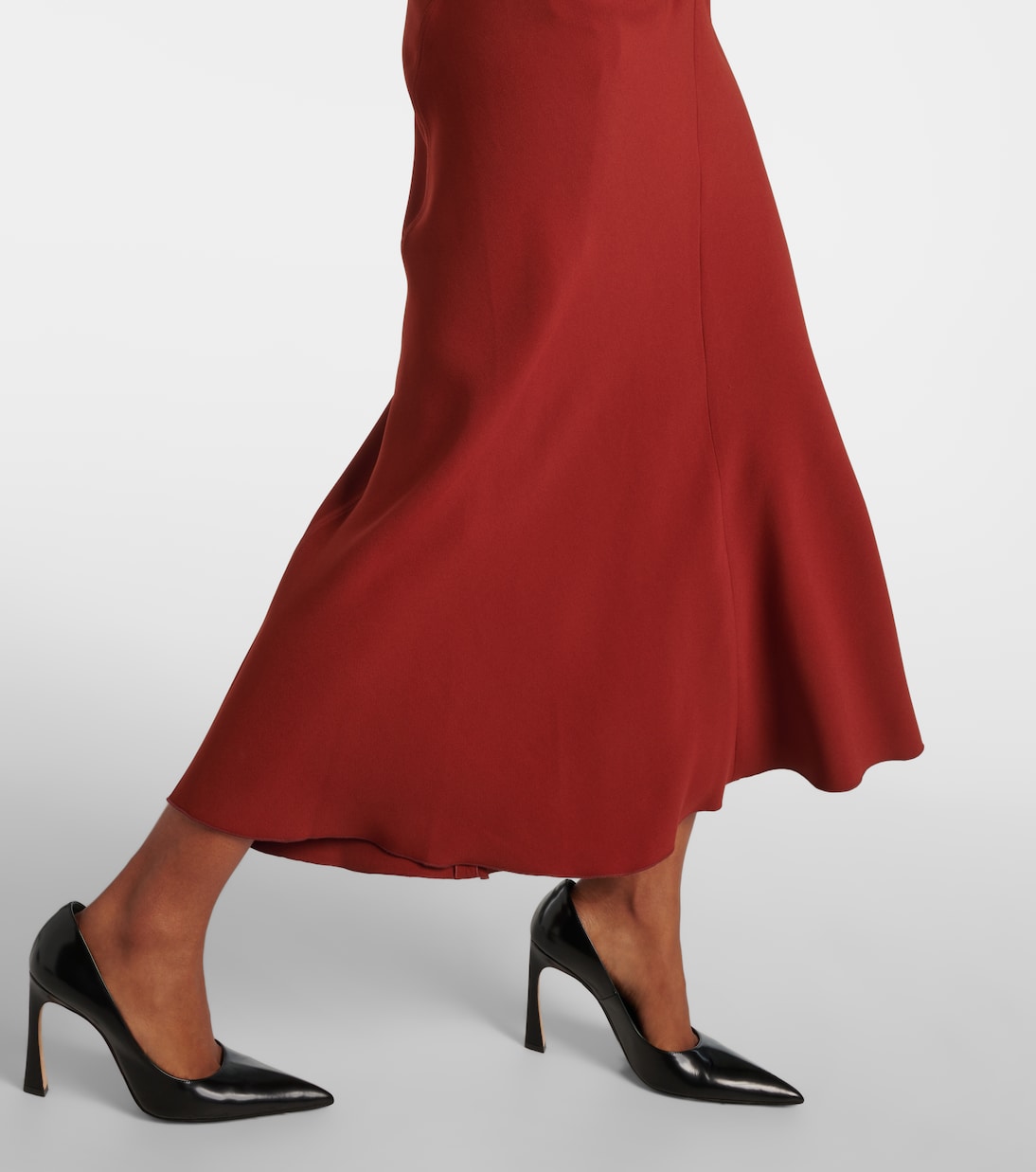 Puff-sleeve gathered midi dress | Victoria Beckham