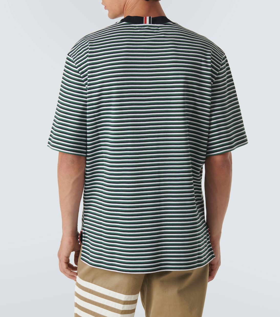 T-shirt oversize rayé en coton | Thom Browne