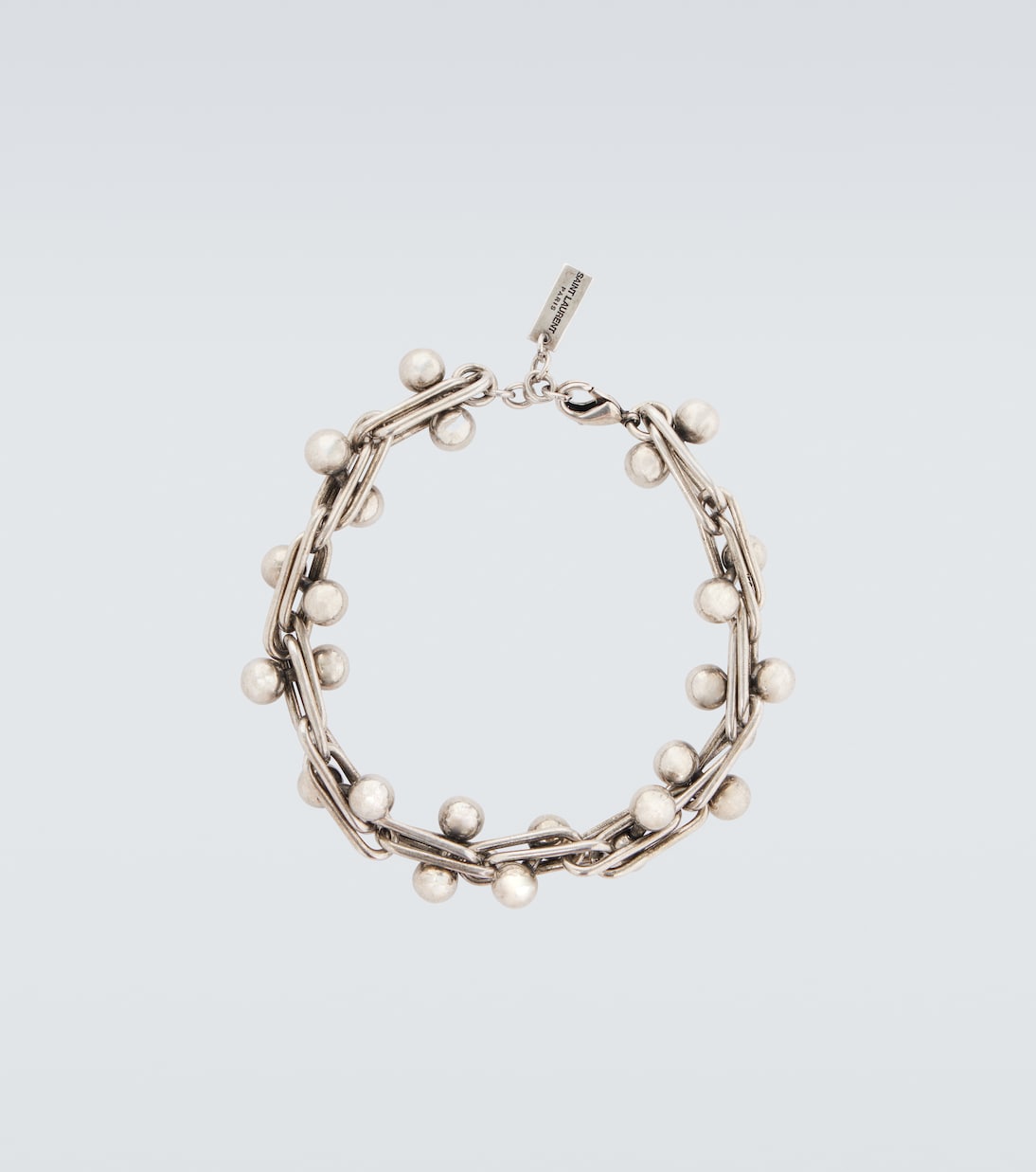 Bell charm bracelet in silver Saint Laurent Mytheresa