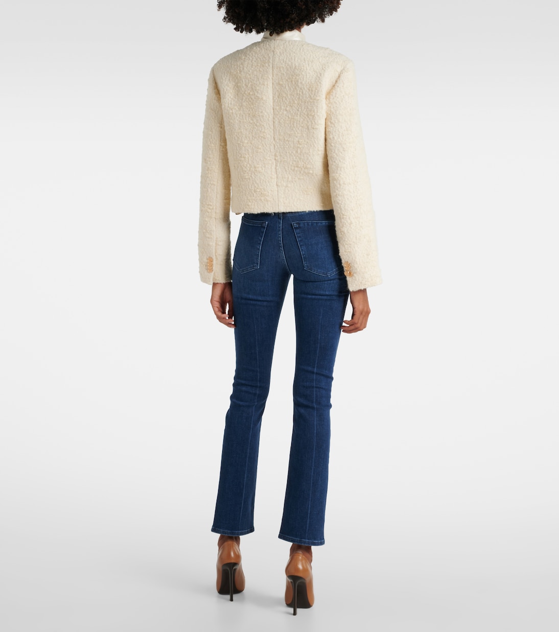 Cropped cotton and wool jacket | Frame