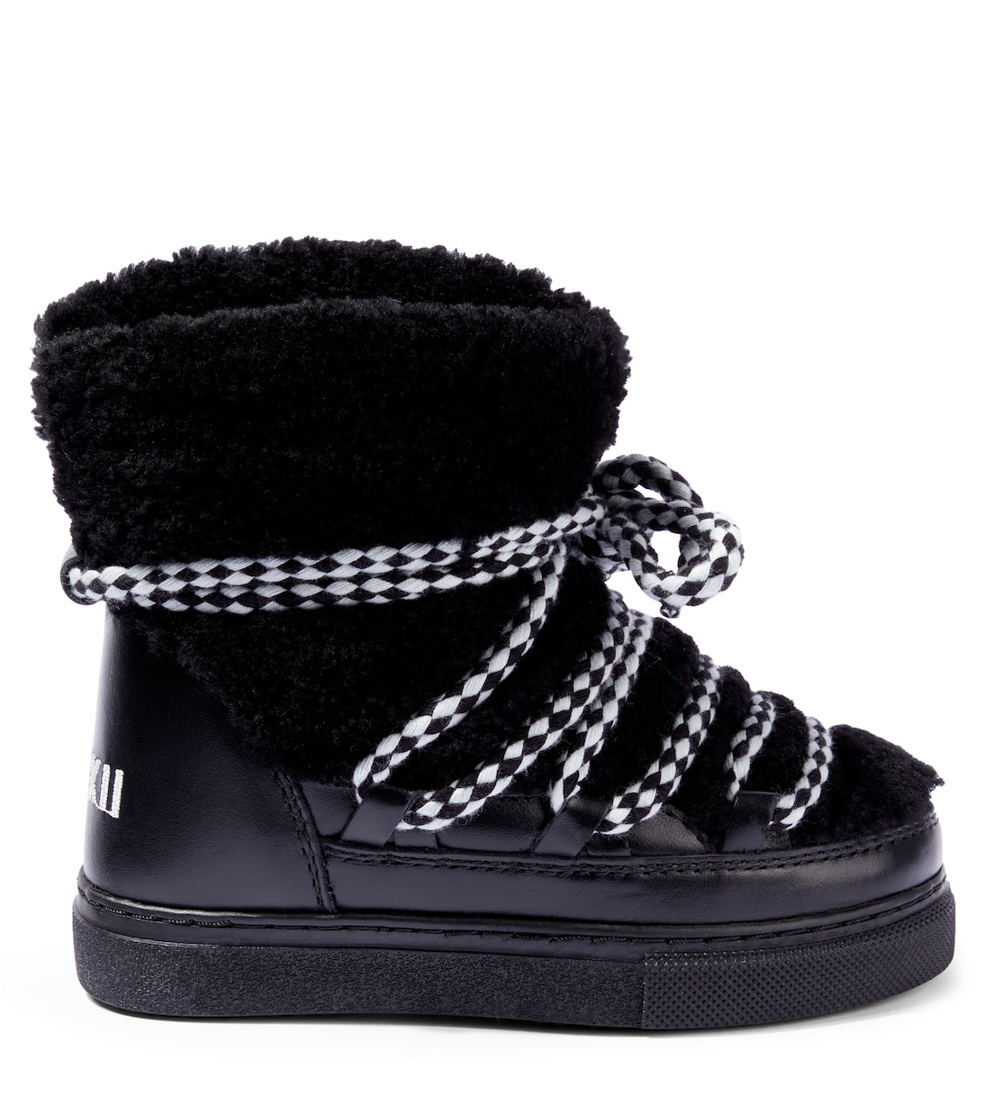 Stivaletti Curly in pelle e shearling | Inuikii Kids