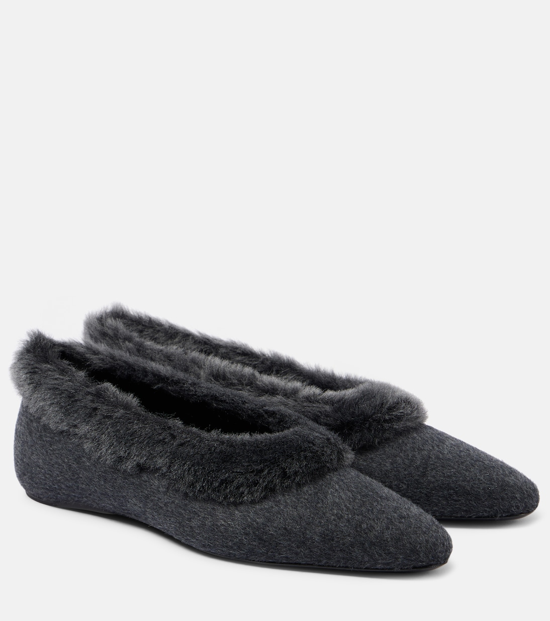 Shearling-lined ballet flats | Toteme