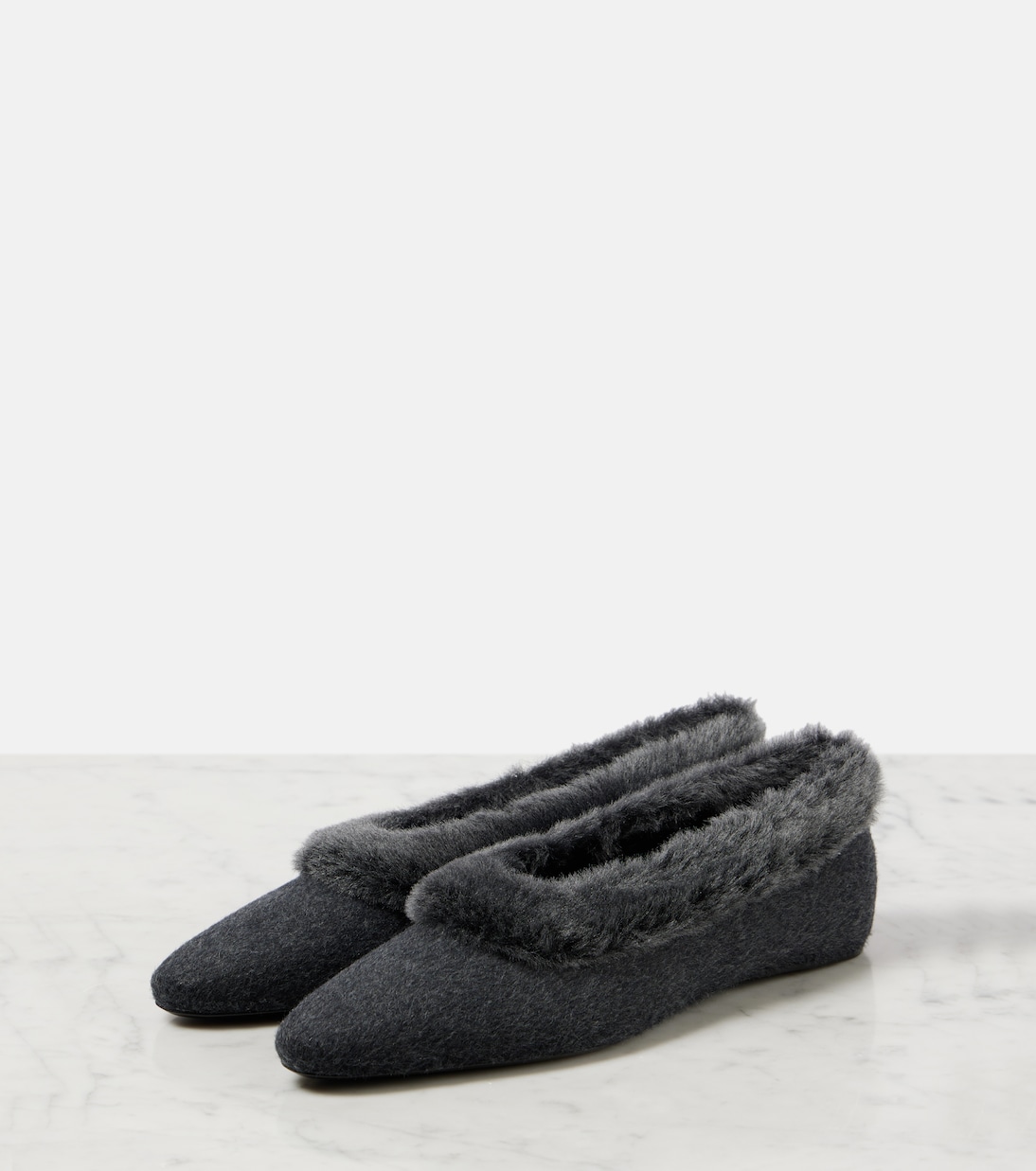 Shearling-lined ballet flats | Toteme