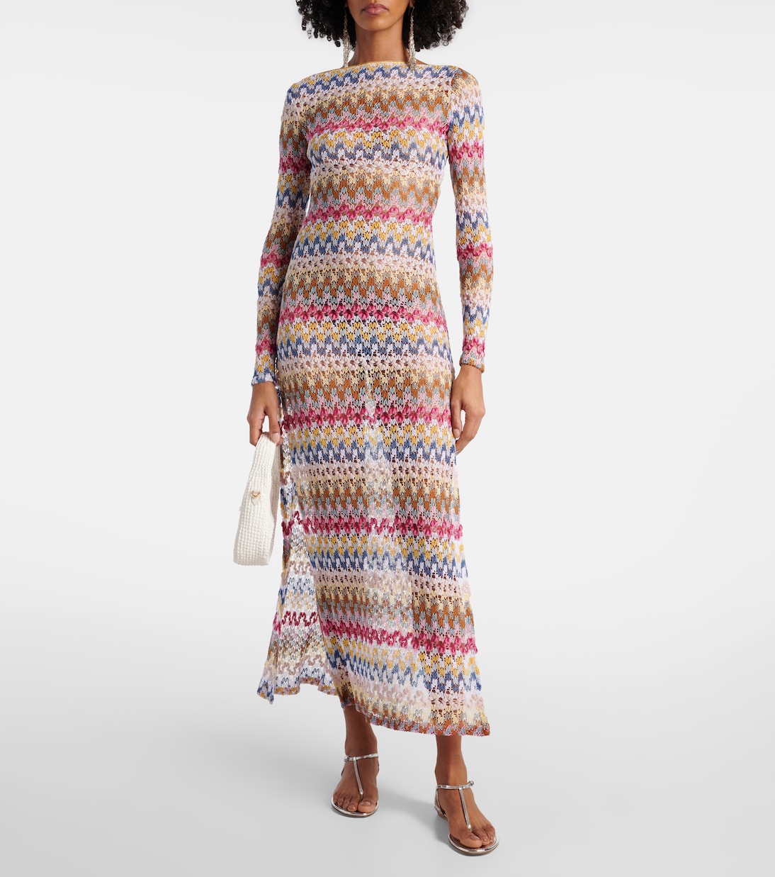 Abito lungo in crochet con lamé | Missoni