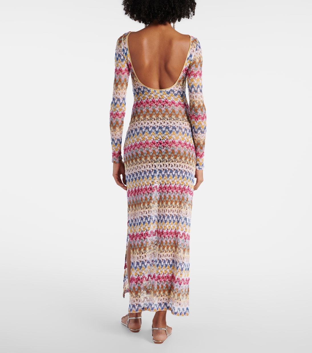 Abito lungo in crochet con lamé | Missoni