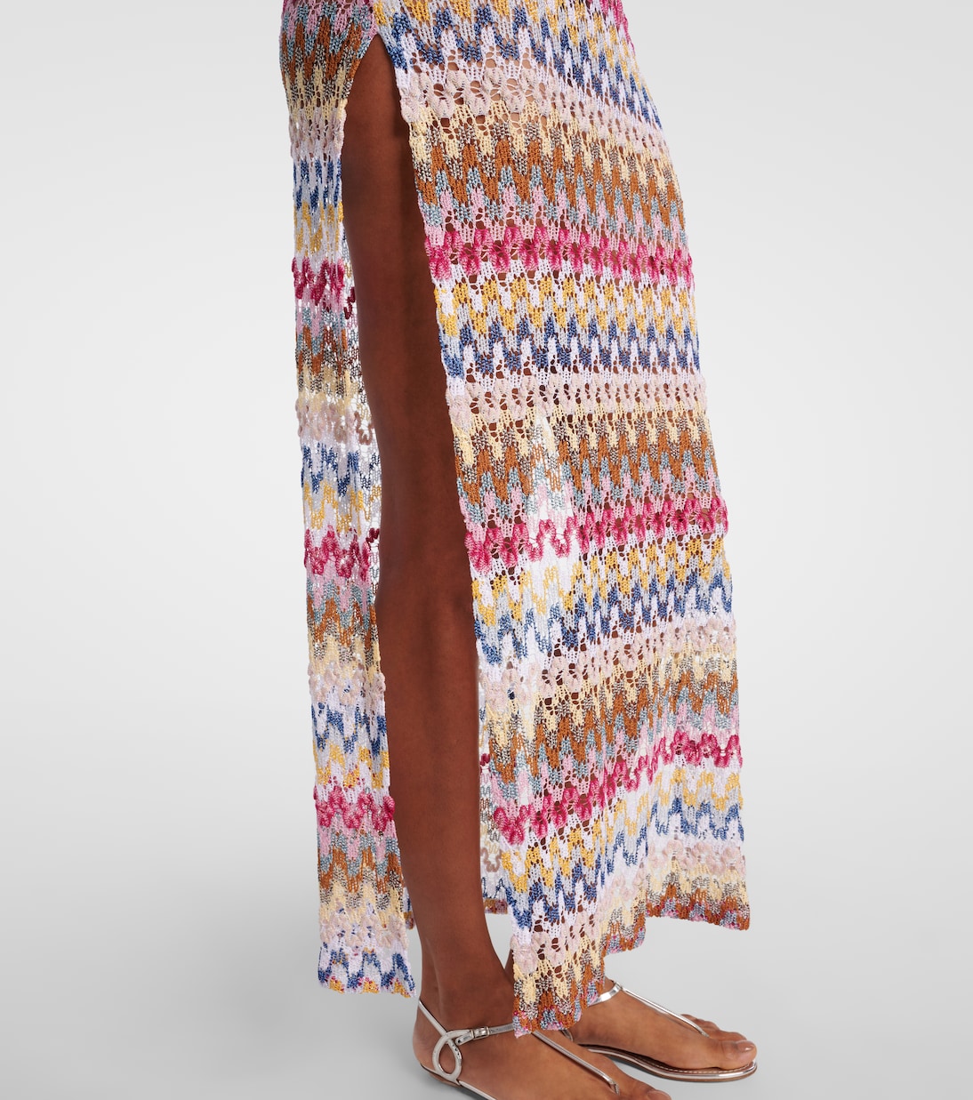 Abito lungo in crochet con lamé | Missoni