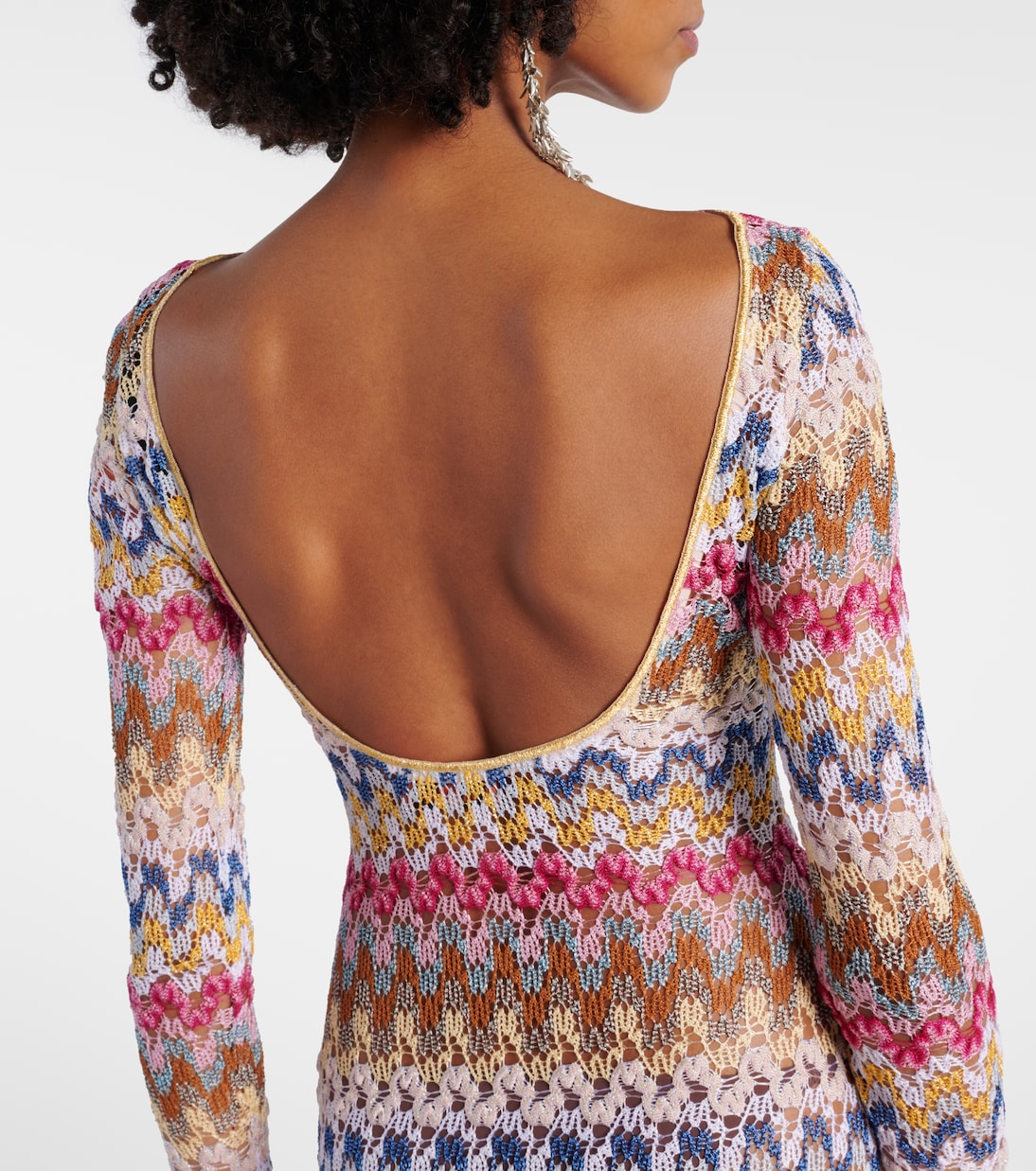 Abito lungo in crochet con lamé | Missoni