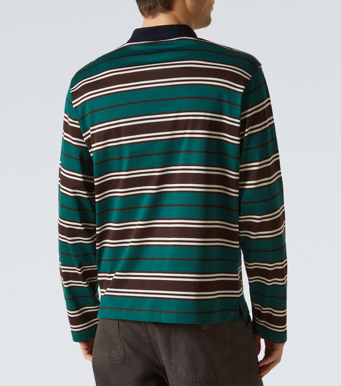Polo in jersey di cotone a righe | Prada