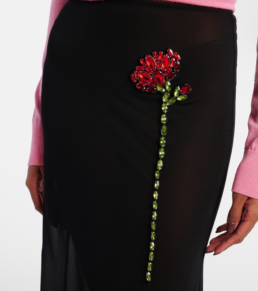 Verzierter Bleistiftrock aus Mesh | Simone Rocha