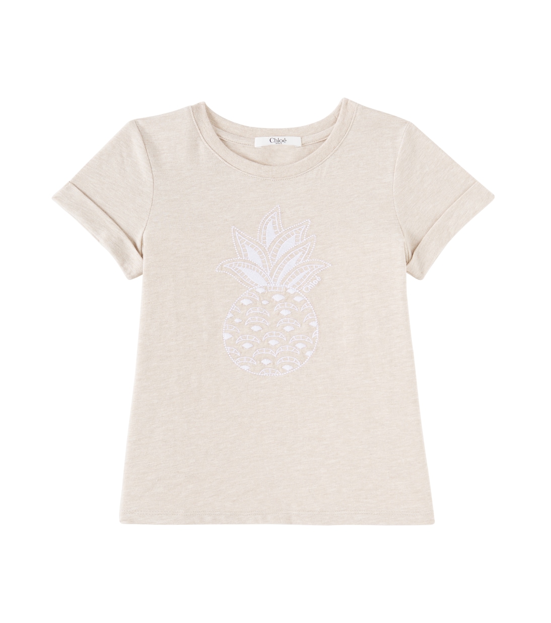 Camiseta en jersey de algodón bordada | Chloé Kids