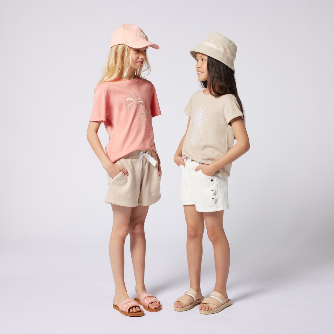 Camiseta en jersey de algodón bordada | Chloé Kids