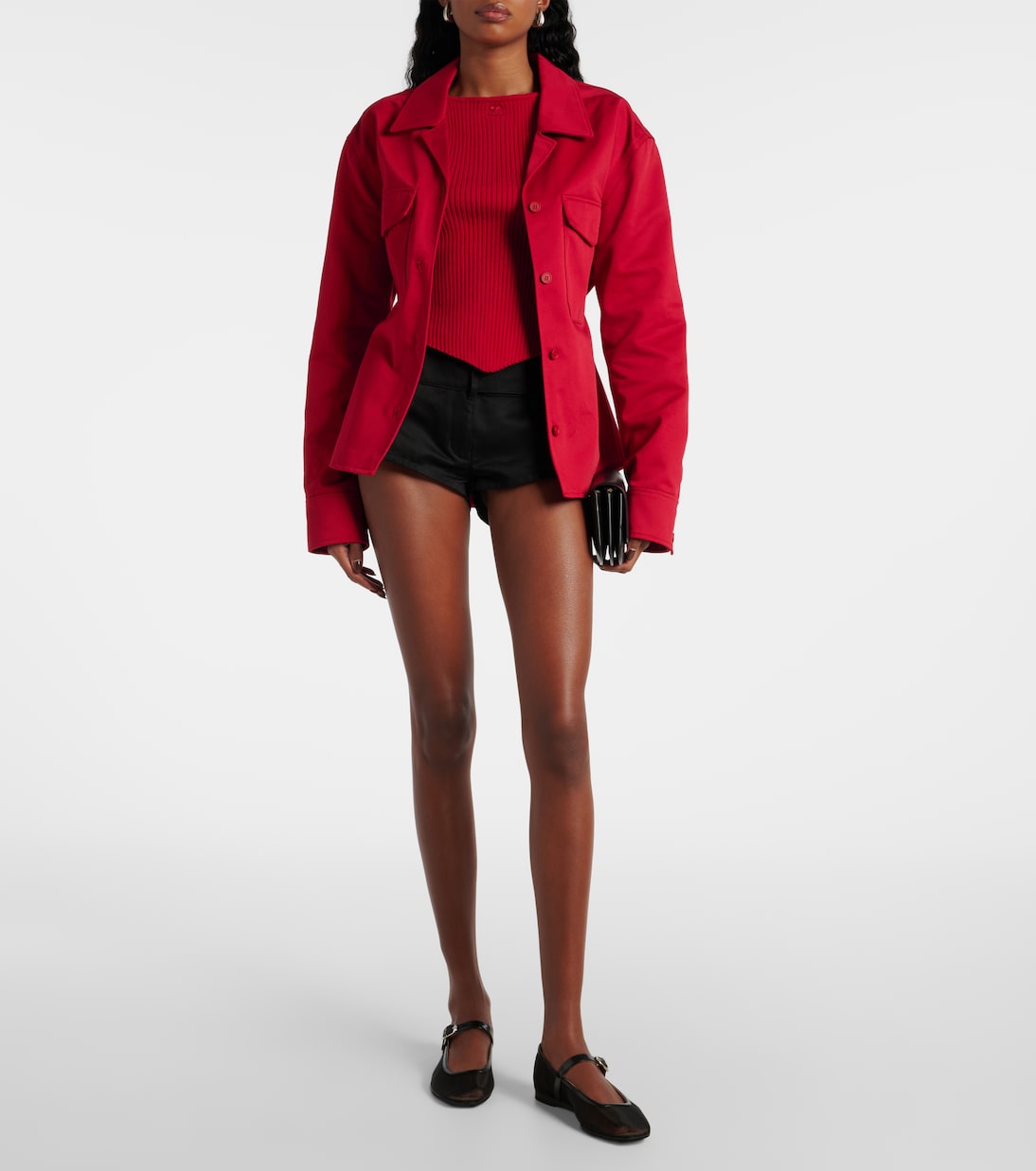 Shorts in canvas a vita bassa | Courrèges