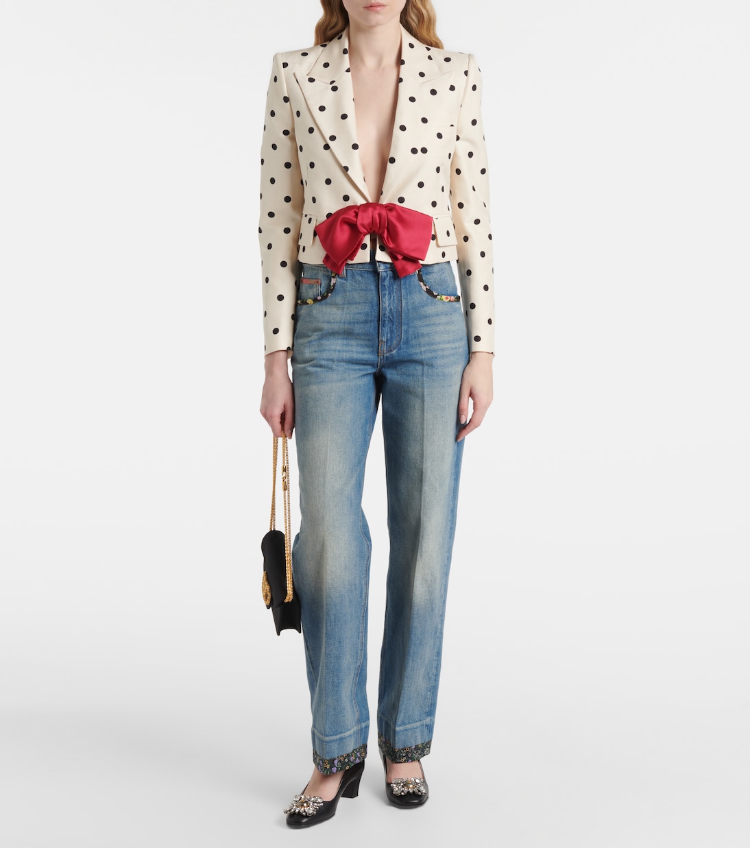 Cropped-Blazer aus Seide | Valentino