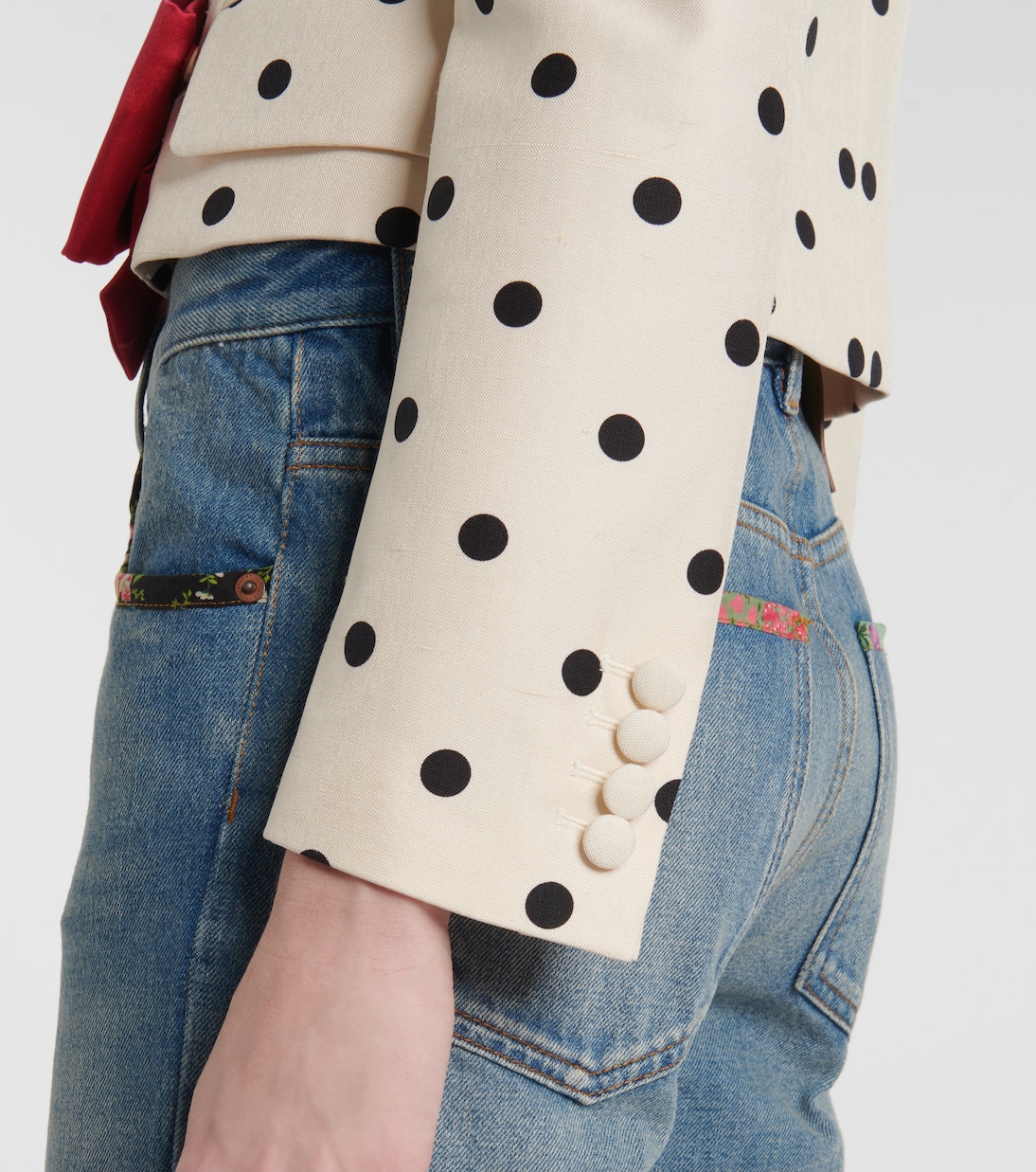 Cropped-Blazer aus Seide | Valentino