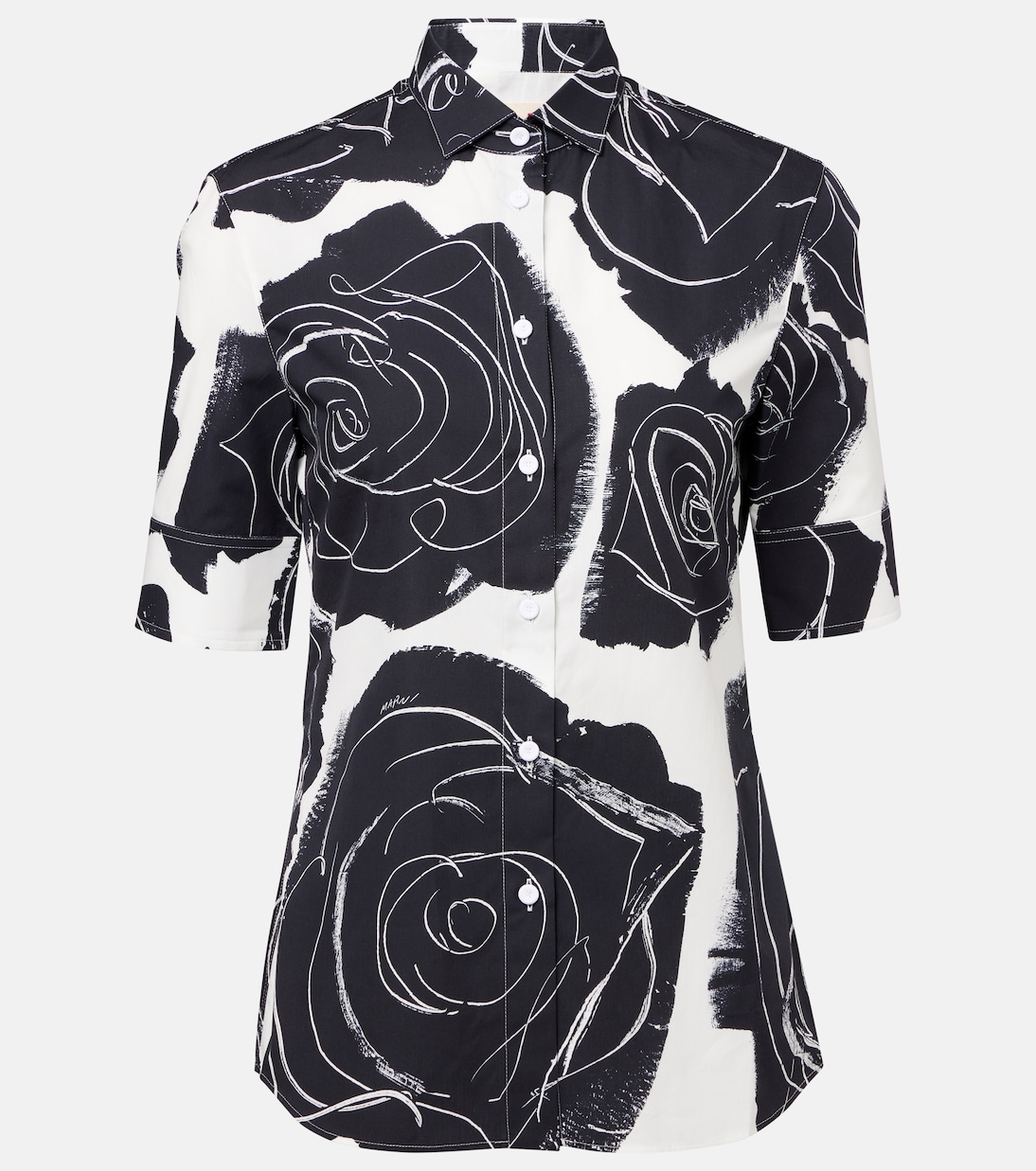 Camicia in popeline di cotone con stampa | Marni