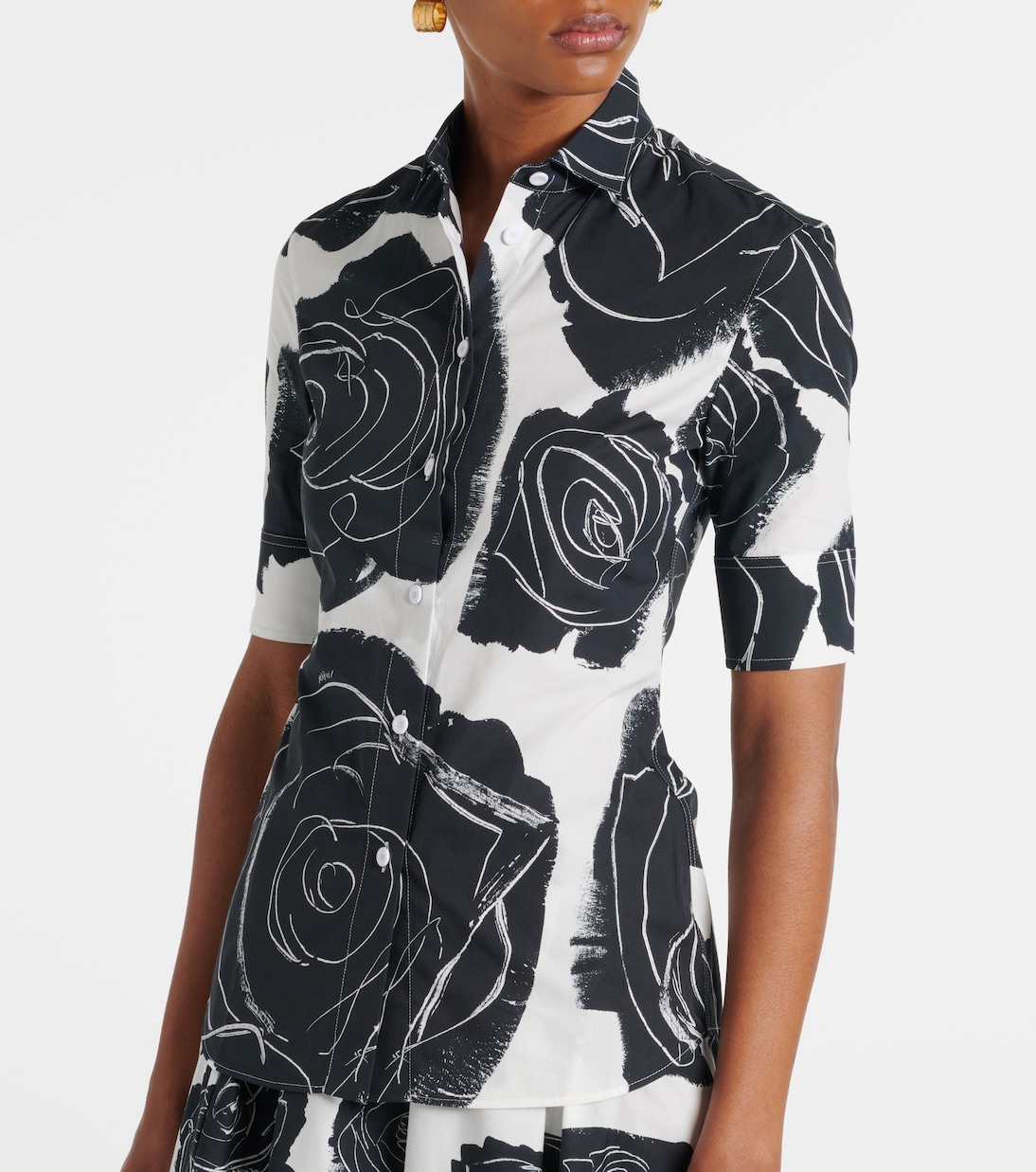 Camicia in popeline di cotone con stampa | Marni