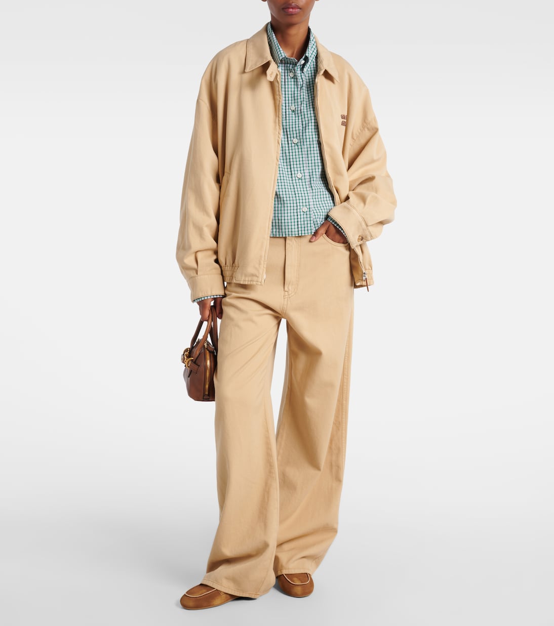 High-Rise Wide-Leg Jeans | Miu Miu