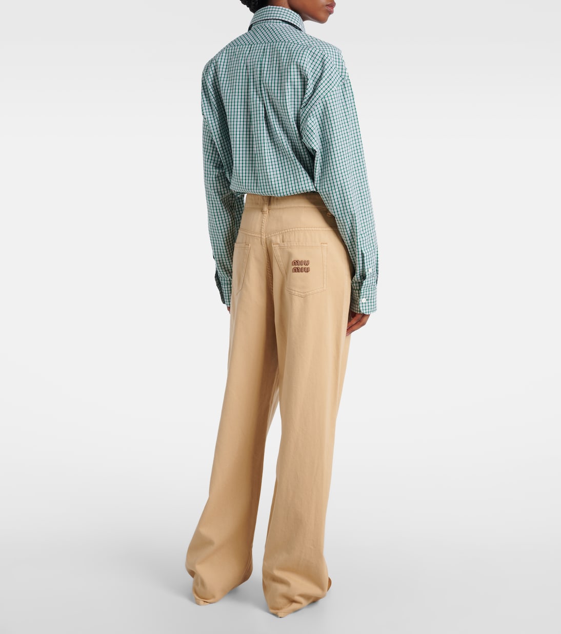 High-Rise Wide-Leg Jeans | Miu Miu