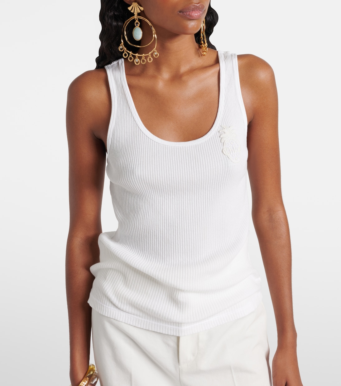 Top en coton à logo | Chloé