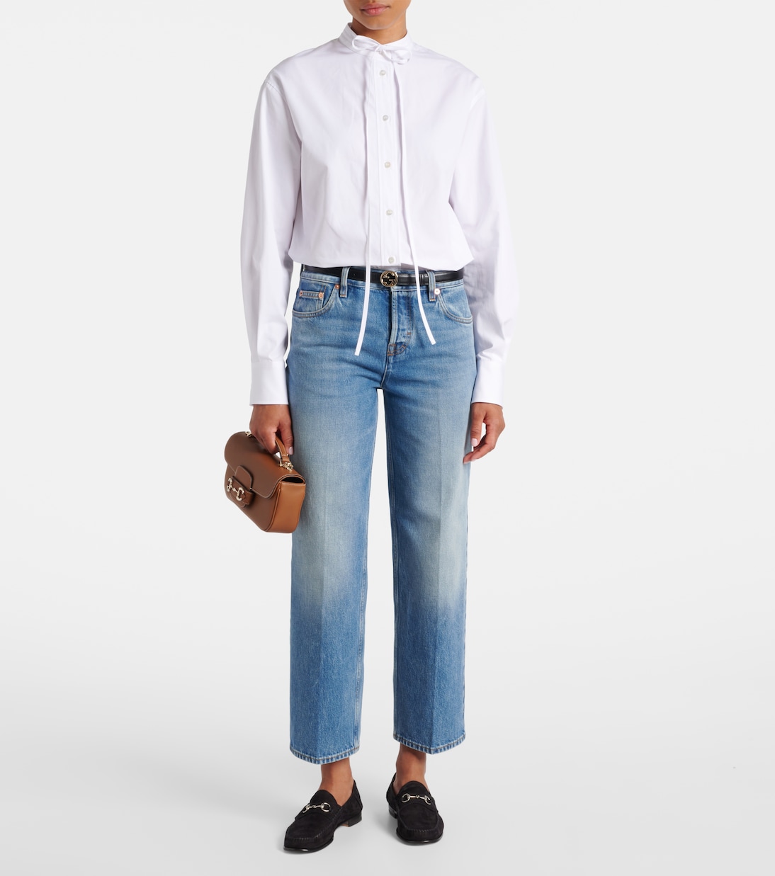 Double G cotton poplin shirt | Gucci