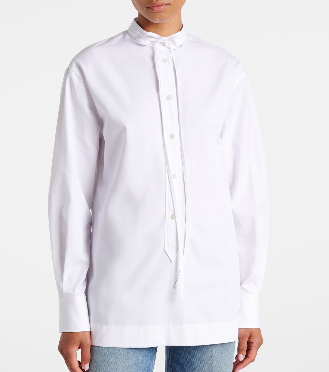 Double G cotton poplin shirt | Gucci
