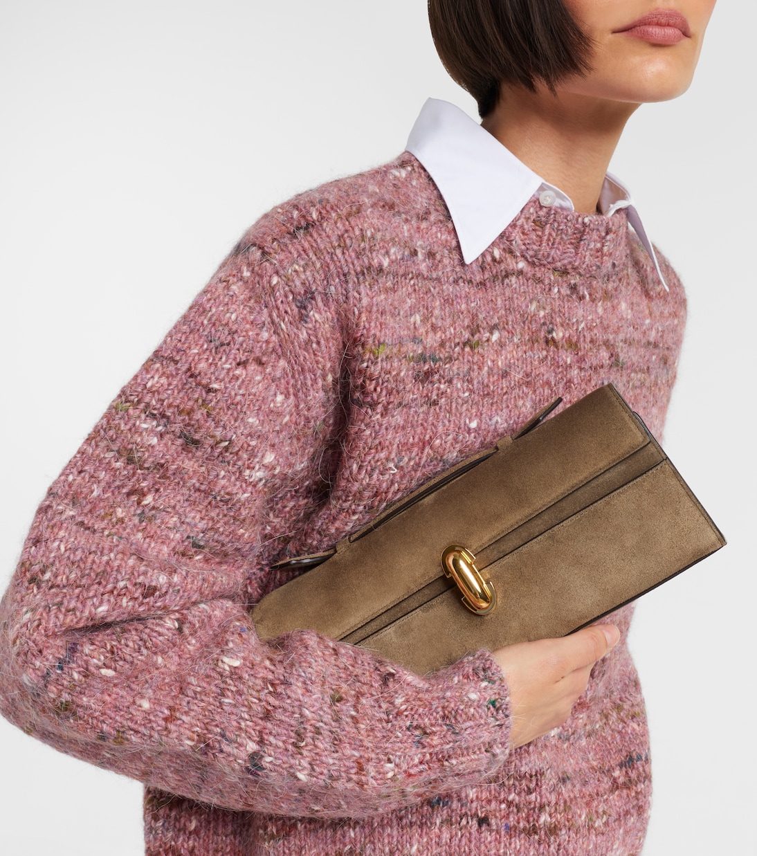 Slim Symmetry suede tote bag | Savette