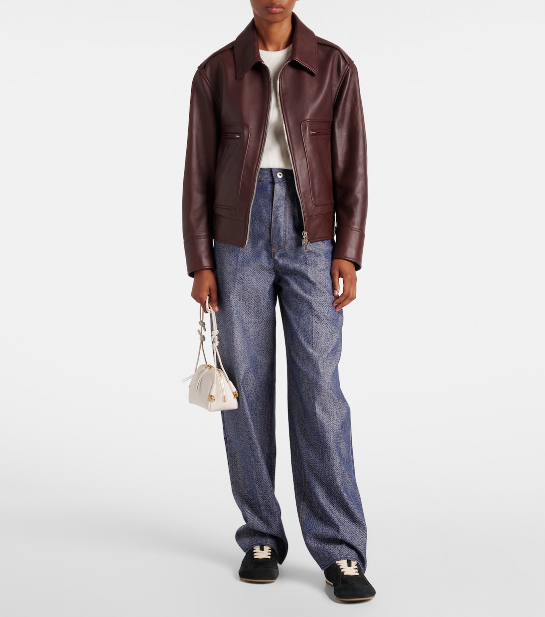 Orbit Flash suede-trimmed sneakers | Bottega Veneta