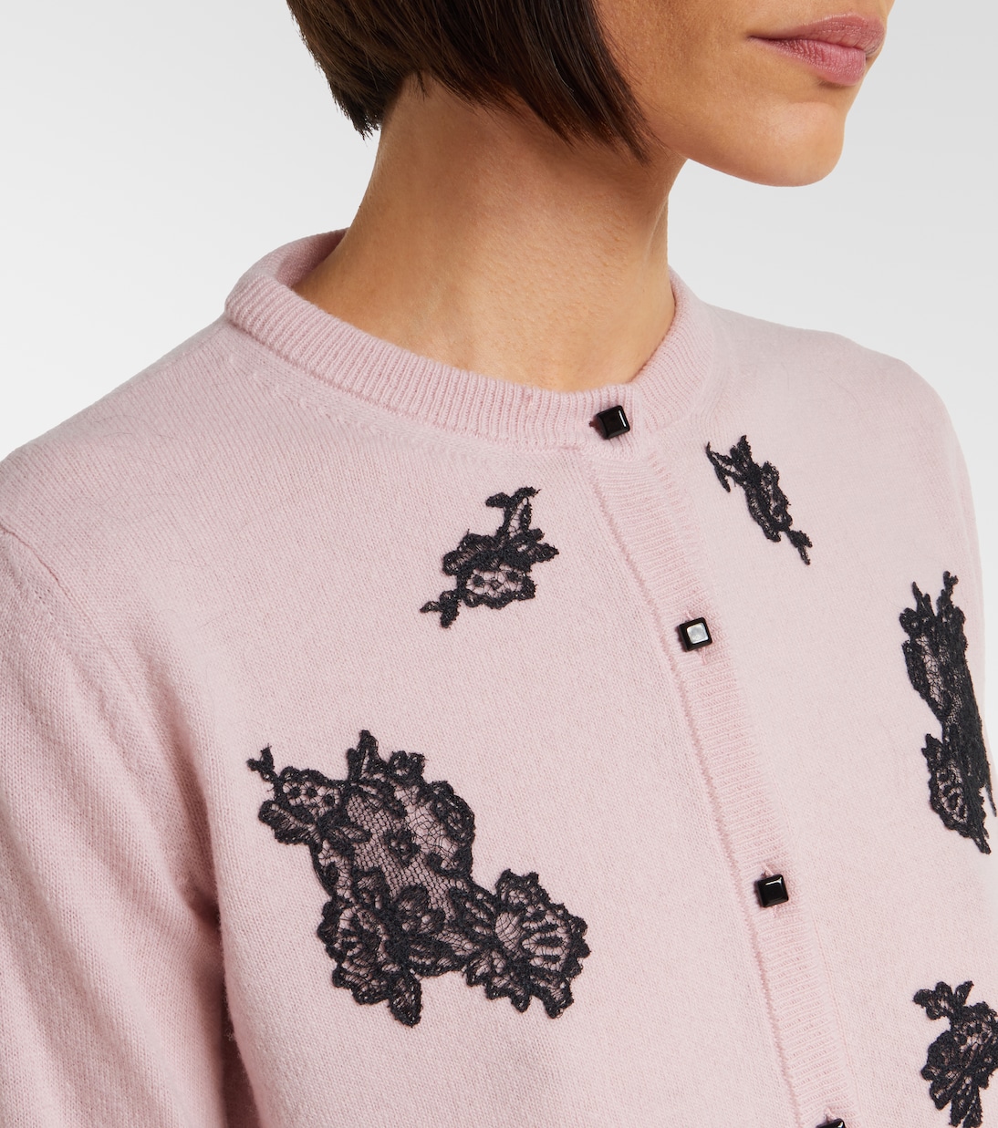 Cardigan aus Schurwolle mit Shearling | Valentino