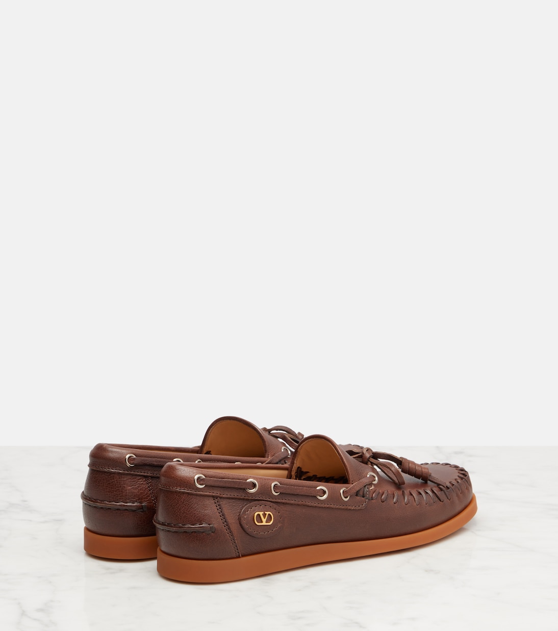 Chaussures bateau Palm Avenue en cuir | Valentino Garavani