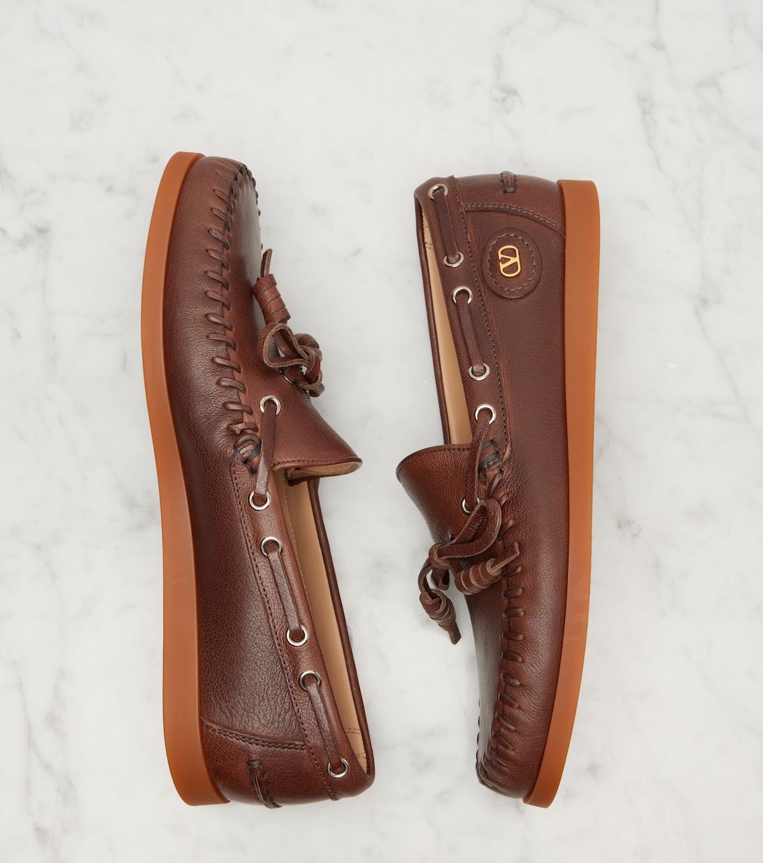 Chaussures bateau Palm Avenue en cuir | Valentino Garavani
