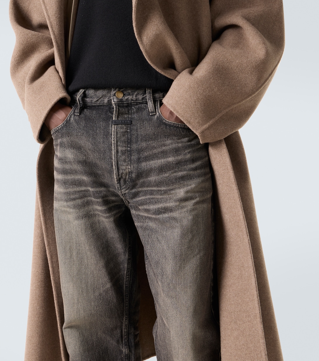 Faded mid-rise straight jeans | Fear of God