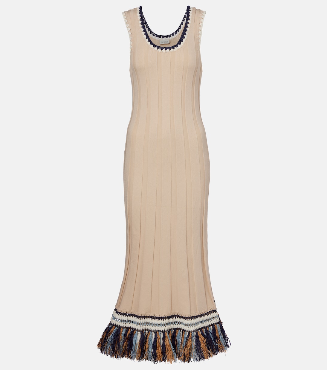 Julianna cotton and cashmere midi dress | Simkhai