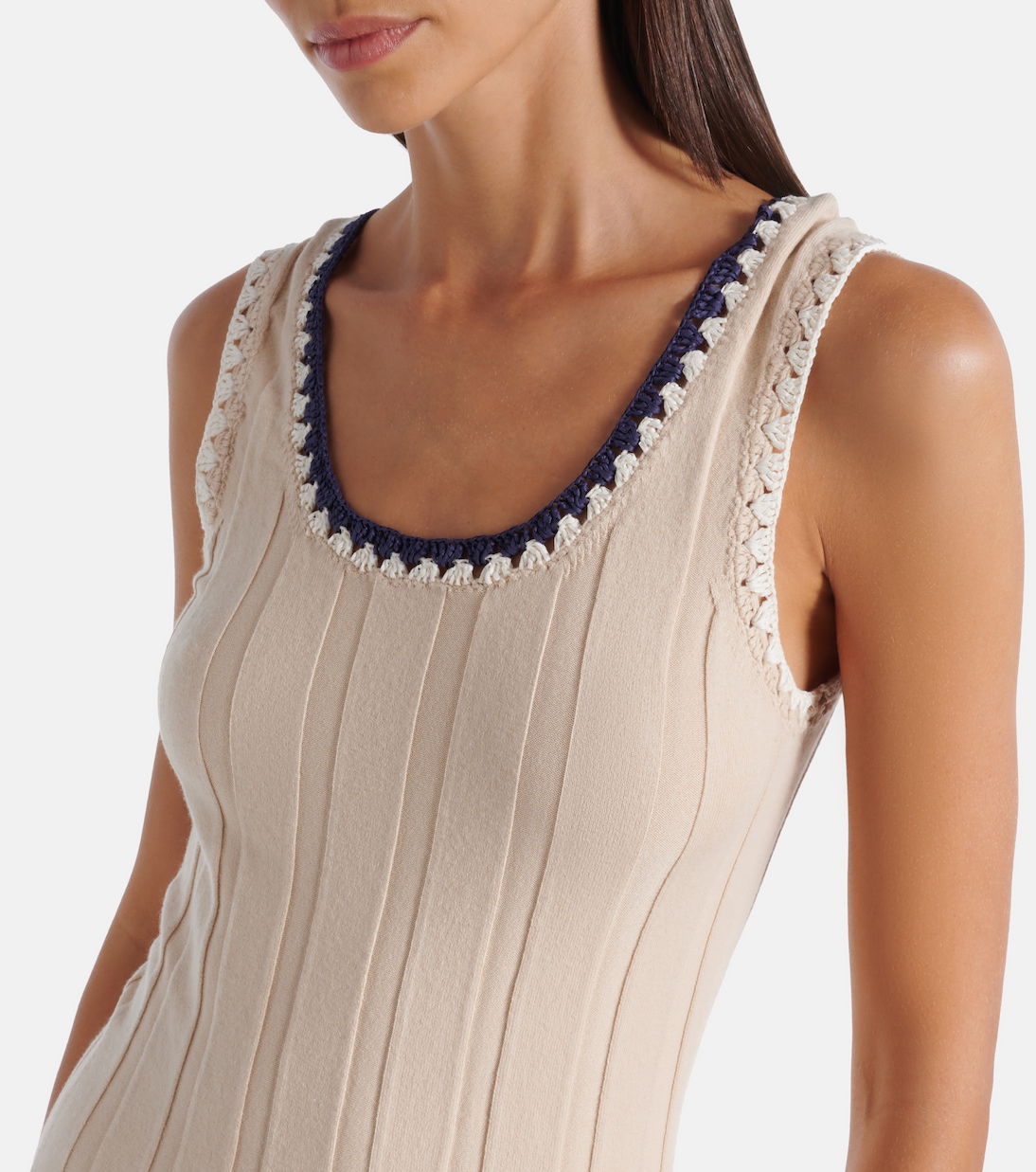 Julianna cotton and cashmere midi dress | Simkhai