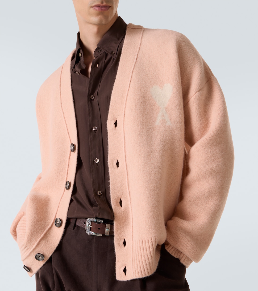 Ami De Cœur wool-blend cardigan | Ami Paris